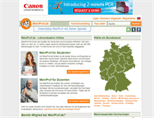Tablet Screenshot of meinprof.de